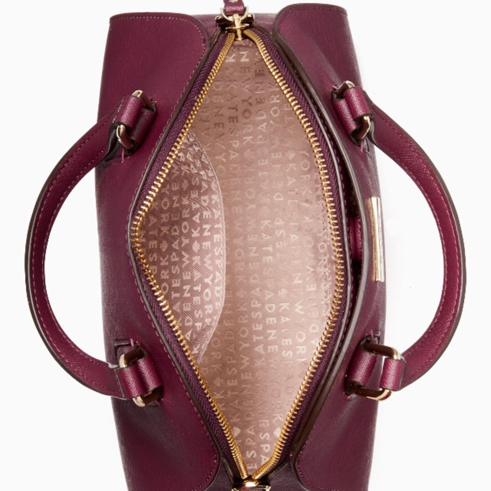 Kate Spade ♠️NWT Maroon Mini Satchel Crossbody Bag - Picture 4 of 8